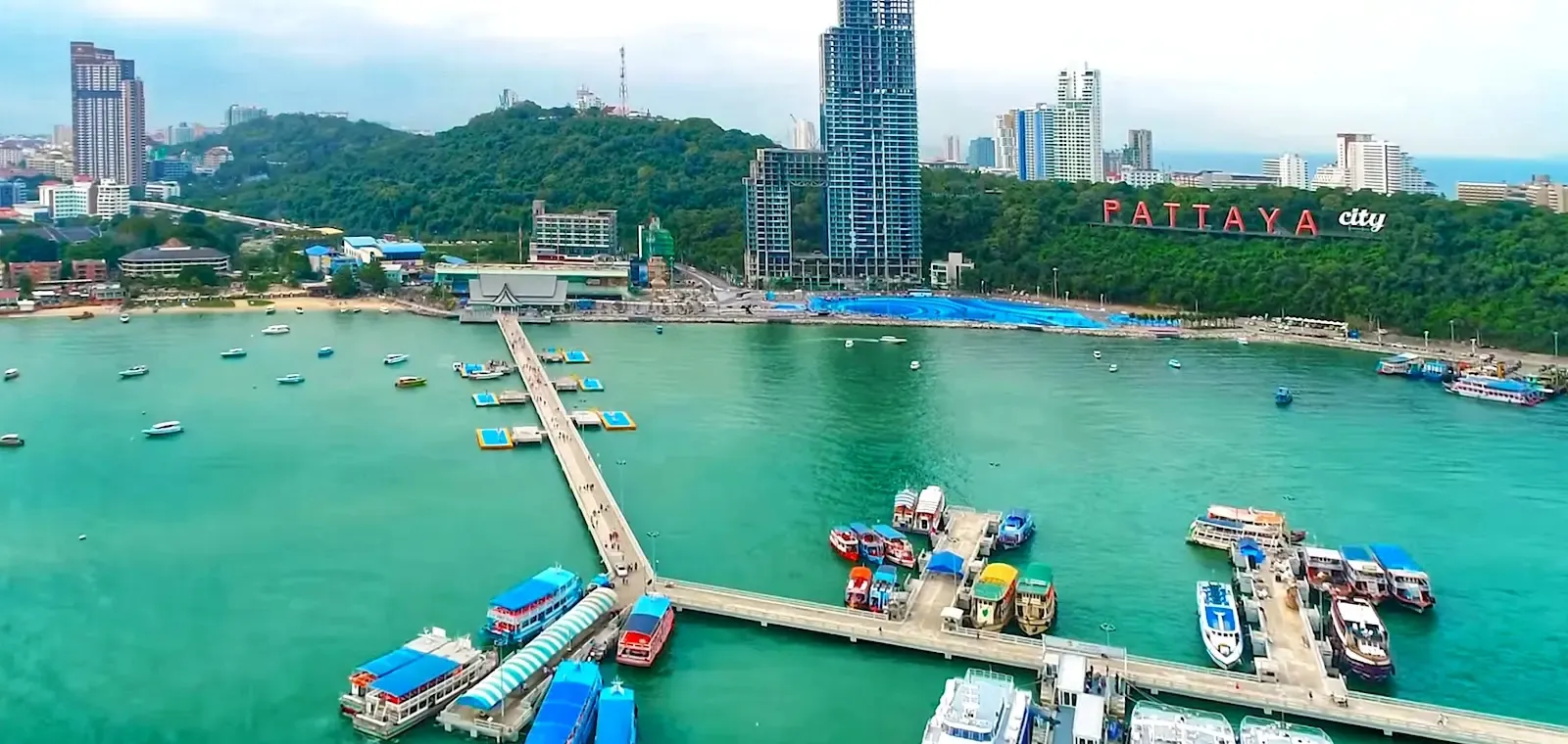 Bali Hai Pier is a well-known spot with a great view of Pattaya Bay.